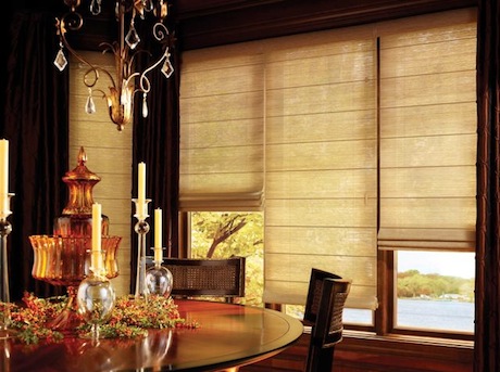 For your dining room: Hunter Douglas woven shades